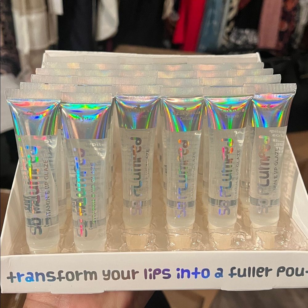 Set of 5 Vitamin E lip glaze Italia Deluxe So Plumped Clear Lip Gloss